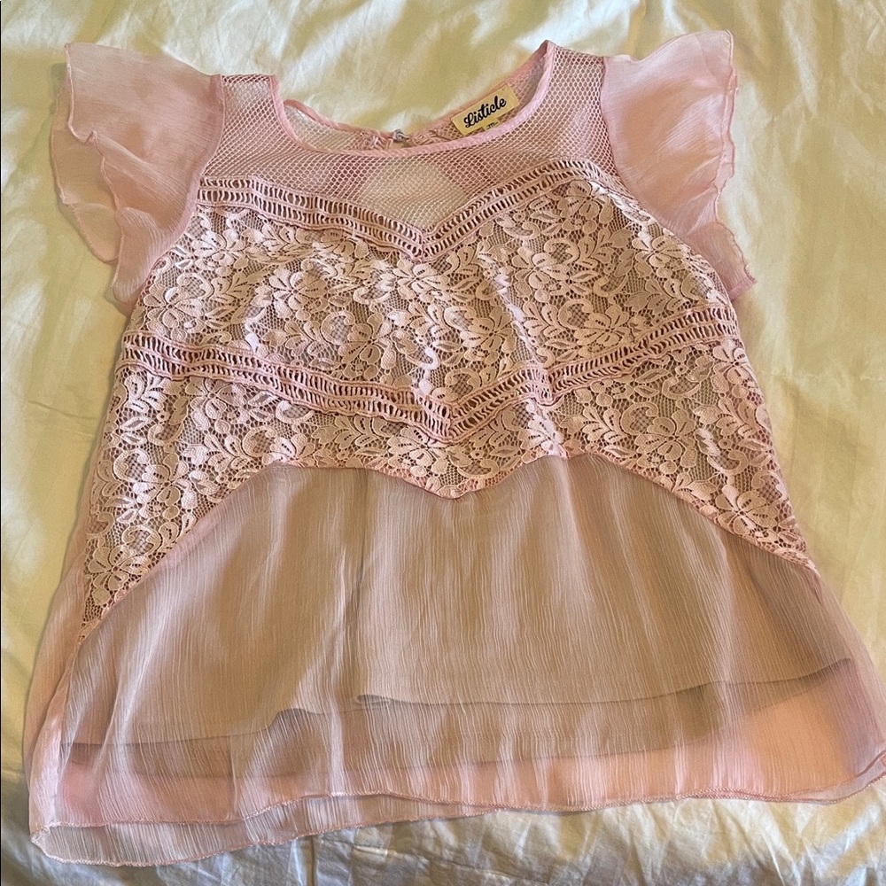 Pink Lace women’s Top by Listicle